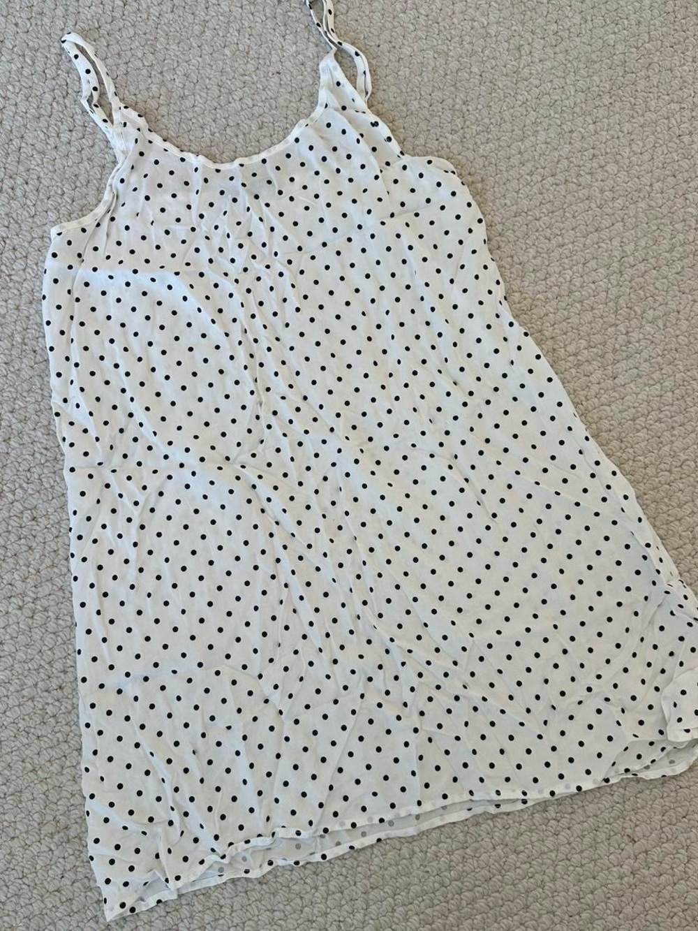 Brandy Melville White Polka Dot Mini Dress